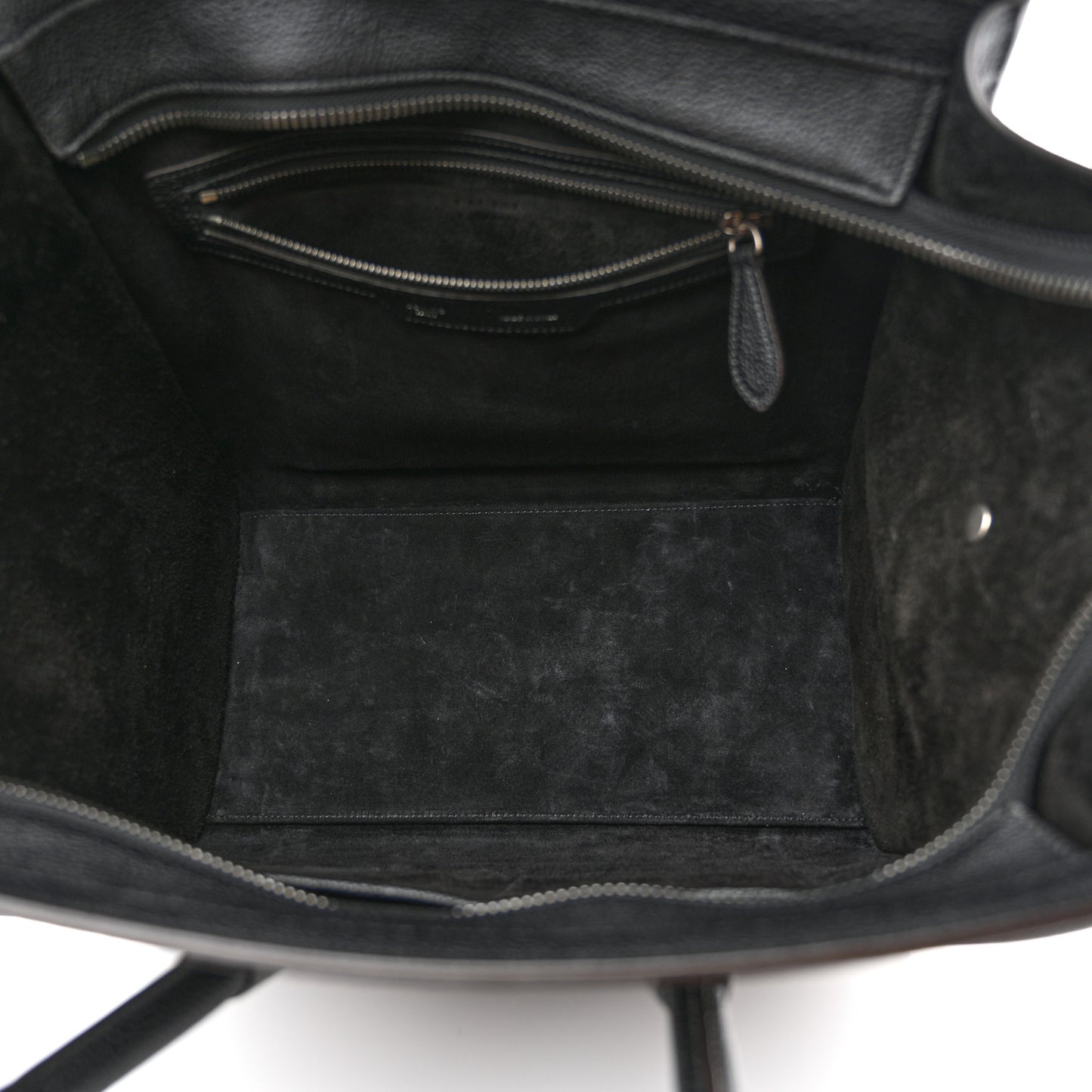 Drummed Calfskin Mini Luggage Black