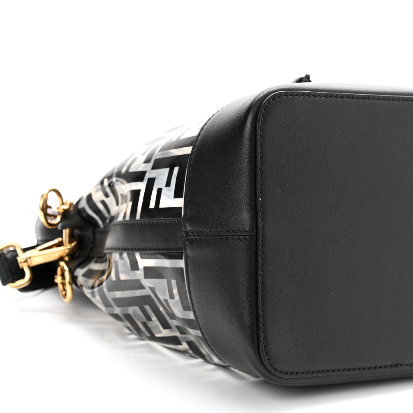TPU FF Vitello Grace F is Fendi Grande Mon Tresor Bucket Bag Black