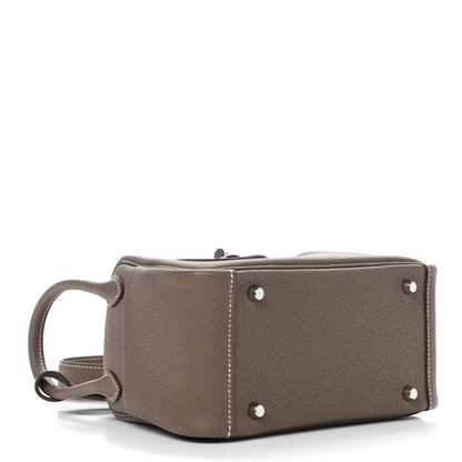 Hermes Taurillon Clemence Mini Lindy 20 Etoupe 3 of 4