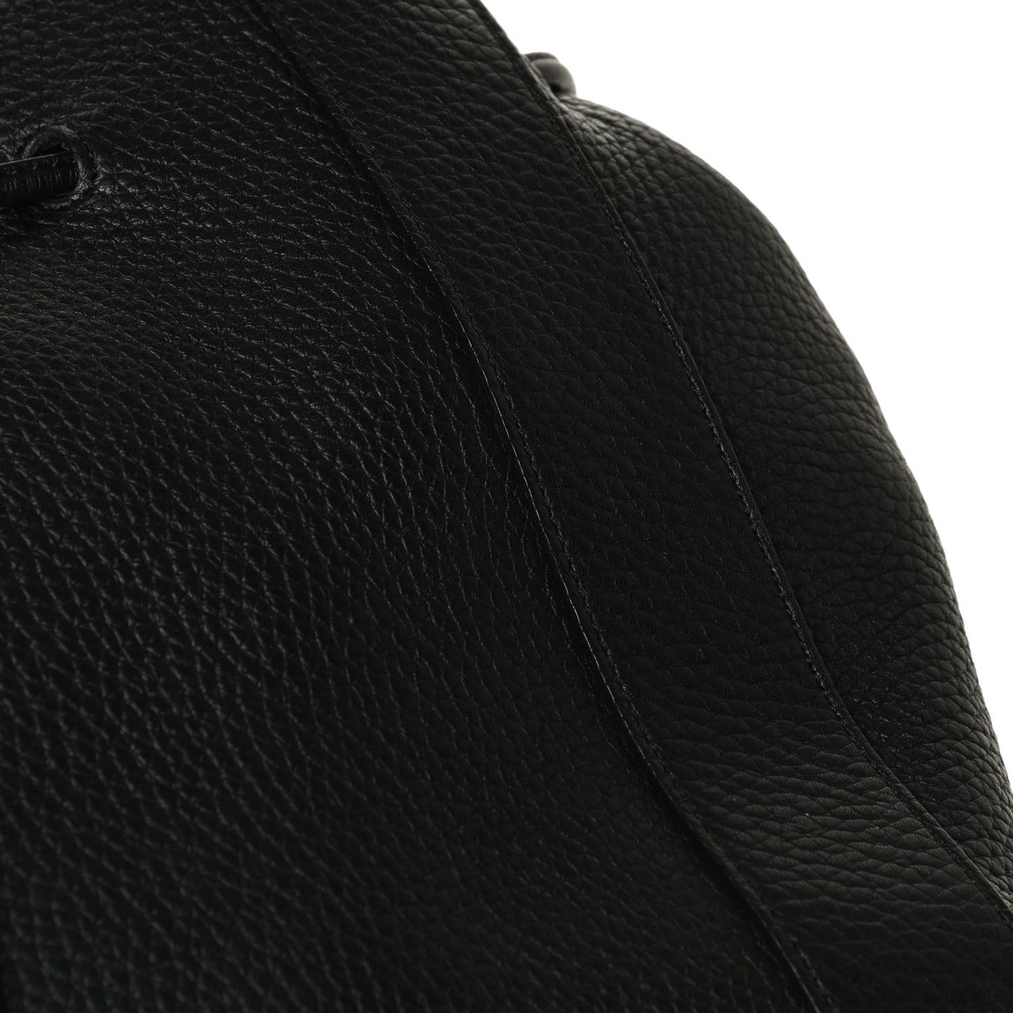 Heavy Grain Calfskin Small Millie Tote Black