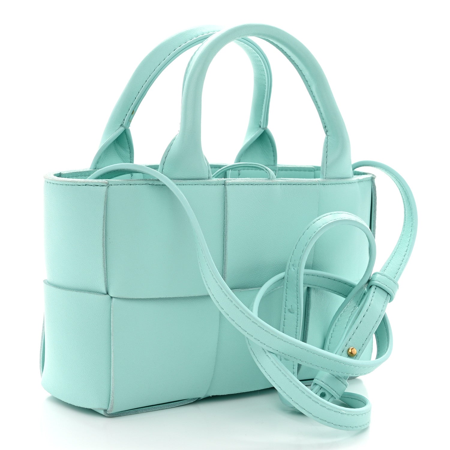 Bottega Veneta Lambskin Maxi Intreccio Candy Arco Tote Celadon 4 of 10