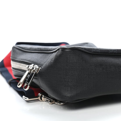 Gucci GG Supreme Monogram Web Belt Bag Black Grey 8 of 9