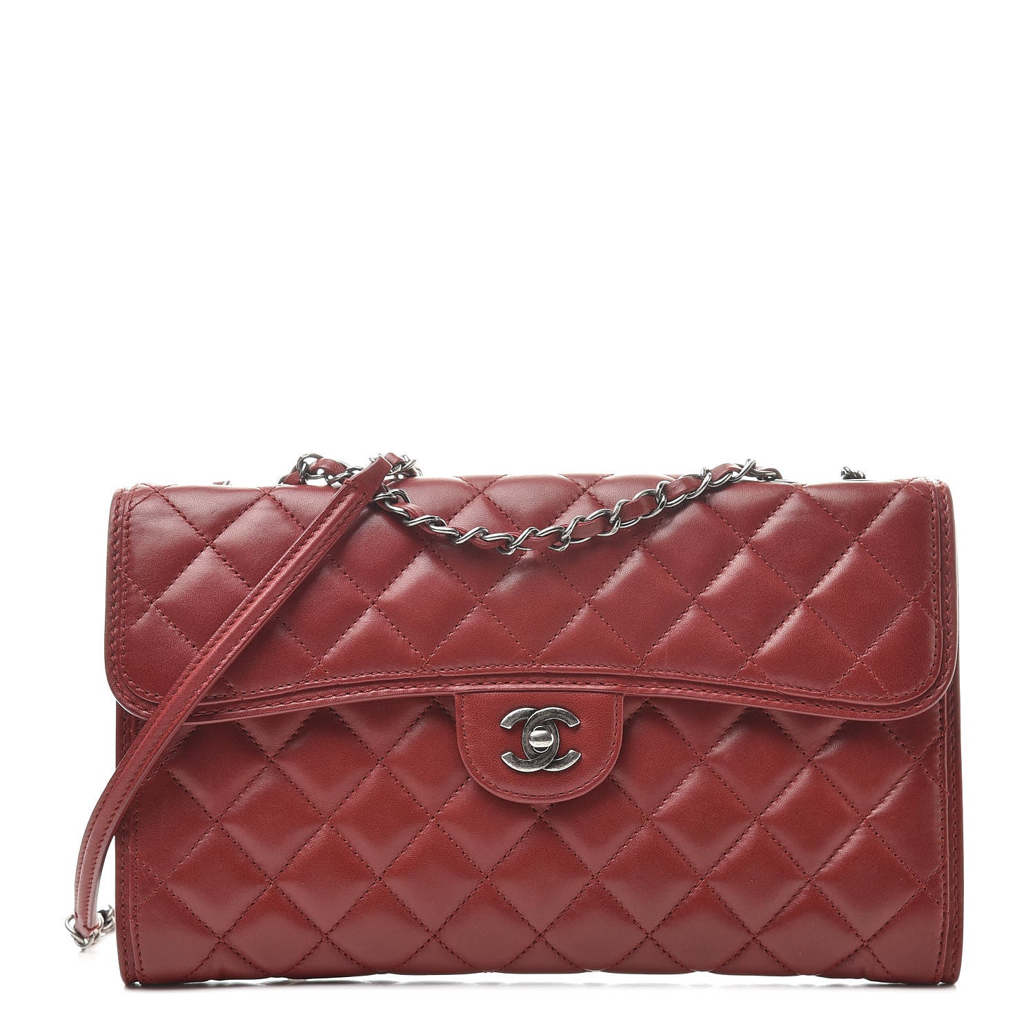 Chanel Lambskin Quilted Citizen Zip Flap Red 1 of 15