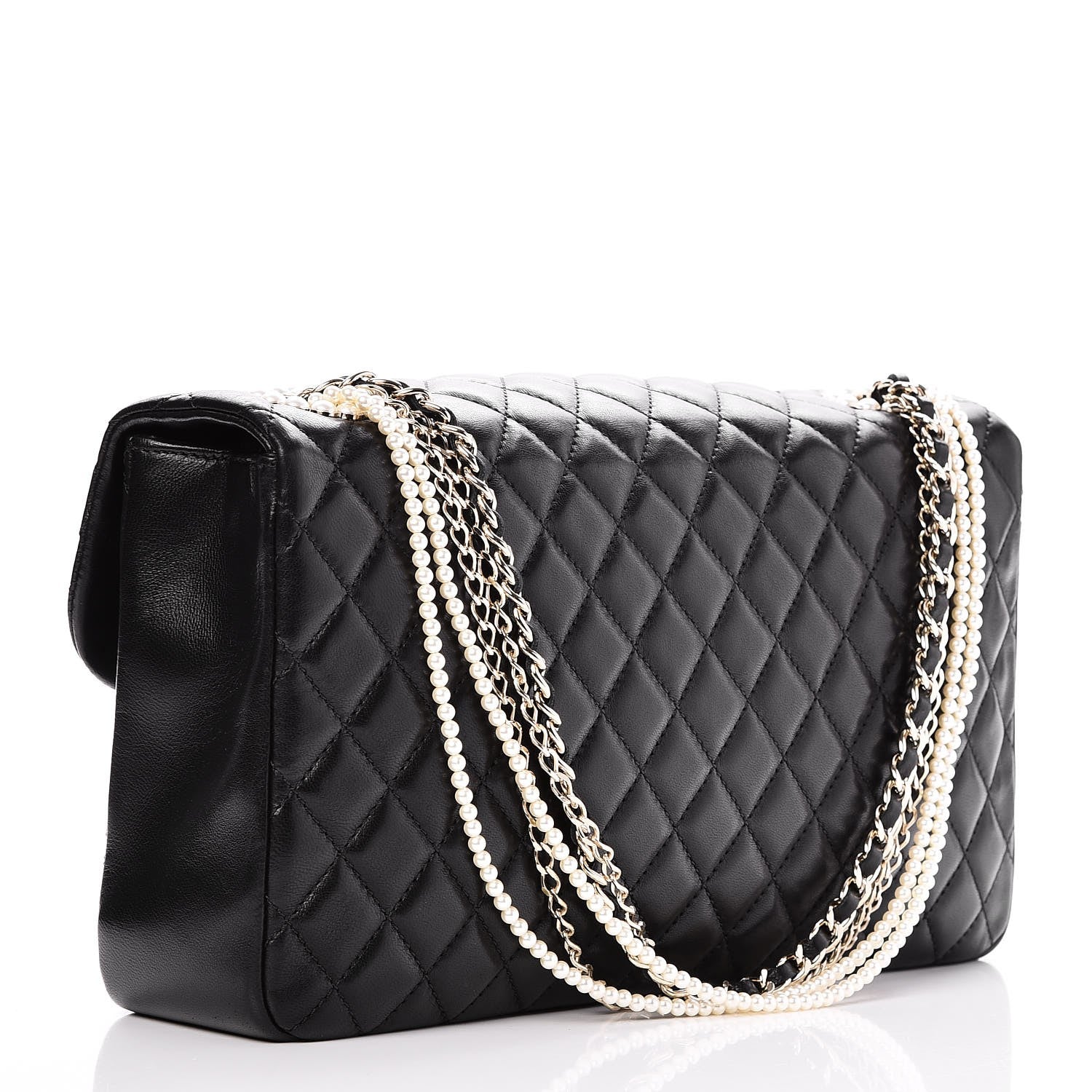Chanel Lambskin Medium Westminster Pearl Flap Black 3 of 8