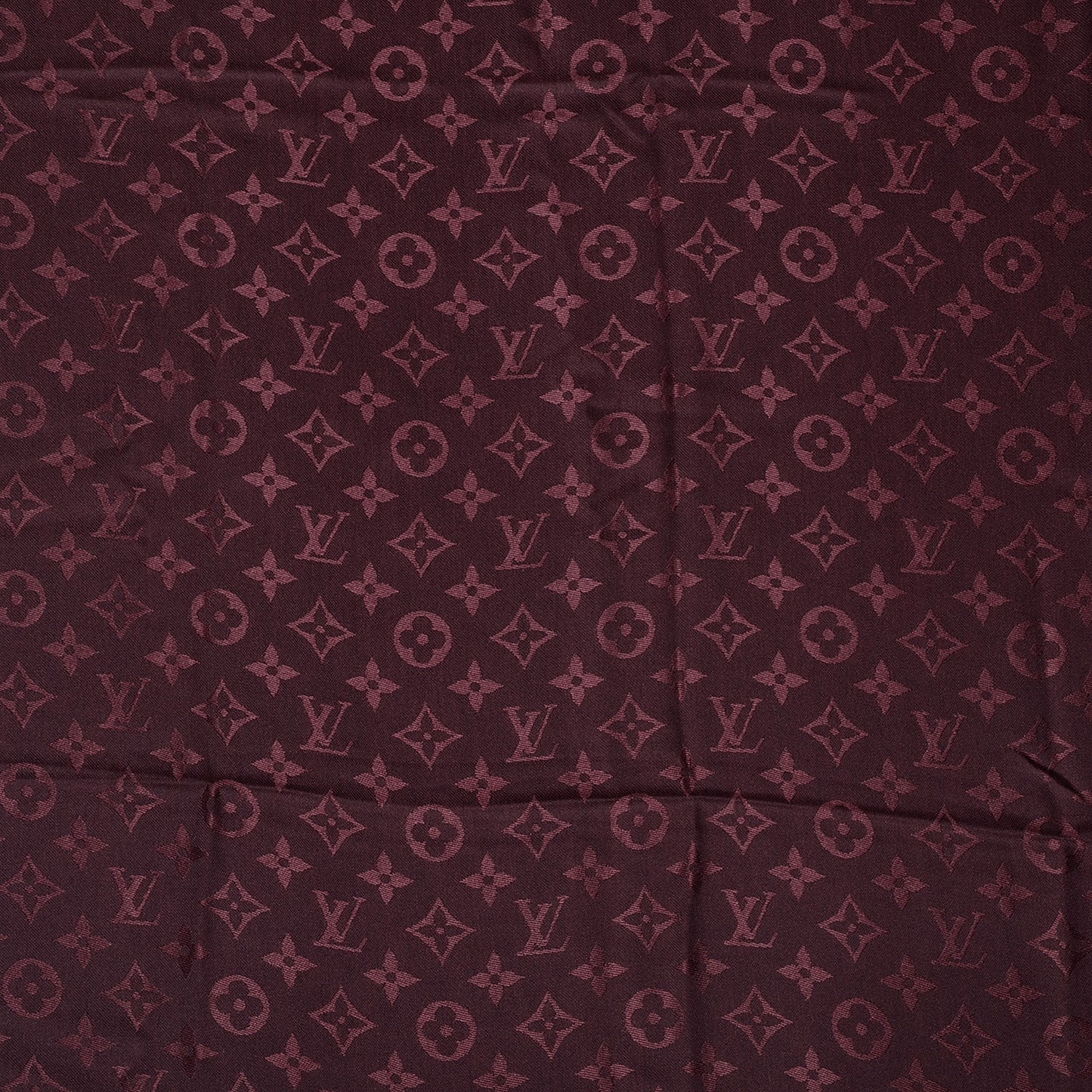 Wool Silk Monogram Shawl Amarante
