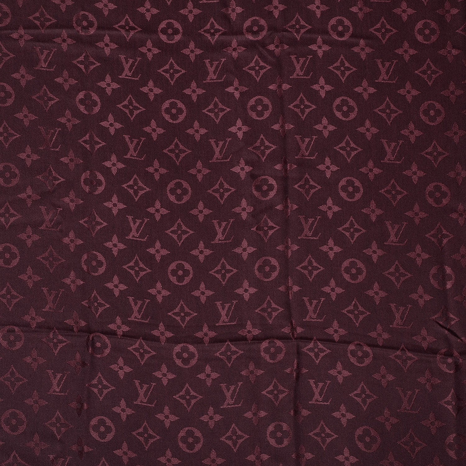Louis Vuitton Wool Silk Monogram Shawl Amarante 1 of 5