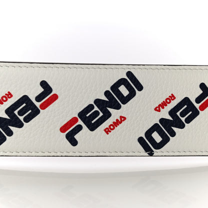 Fendi X FILA Calfskin Mania Mini Strap You White 5 of 7