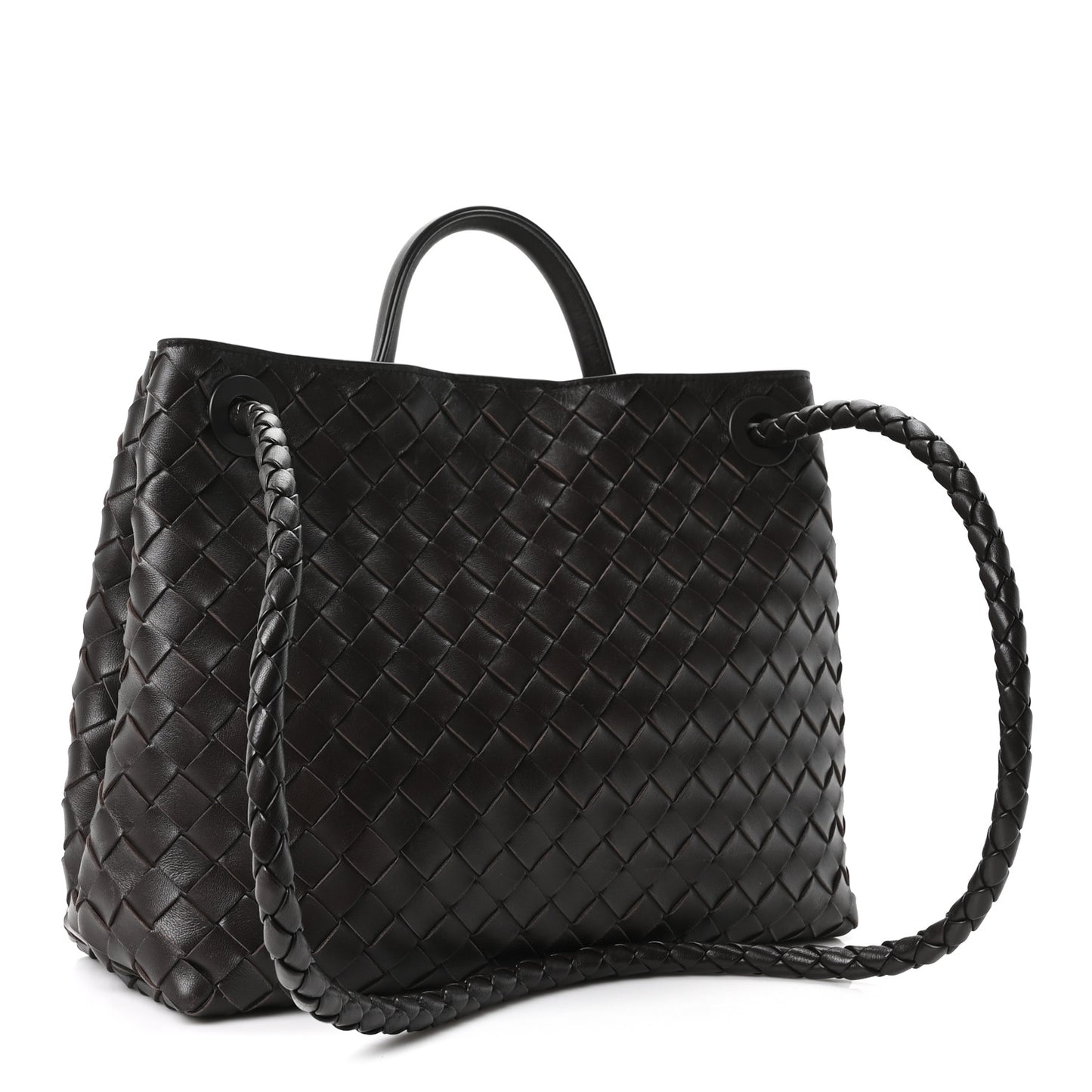 Nappa Intrecciato Medium Andiamo Shoulder Bag Fondant