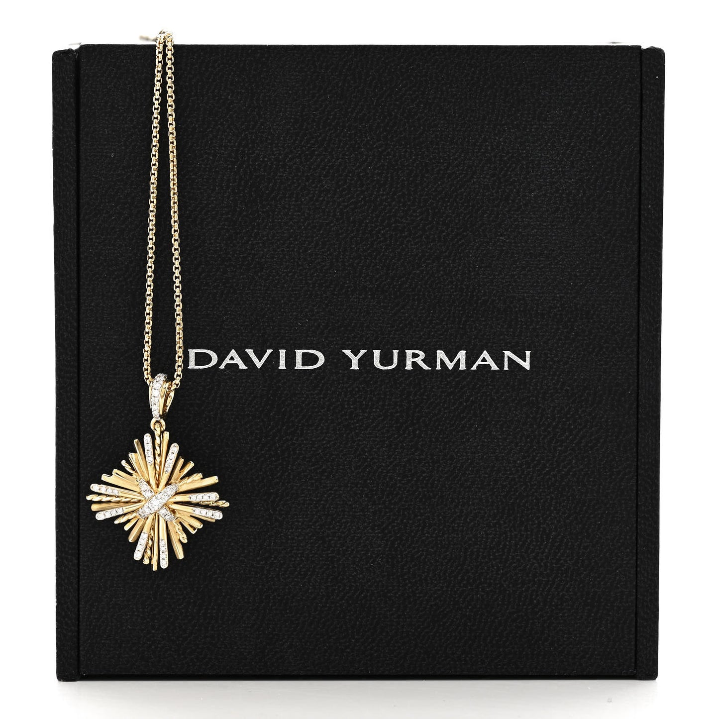 18K Yellow Gold Diamond Angelika Four Point Pendant Necklace