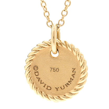 David Yurman 18K Yellow Gold Diamond Initial K Charm Pendant Necklace 4 of 5