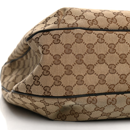 Gucci Monogram Large New Ladies Web Hobo Dark Brown 16 of 20