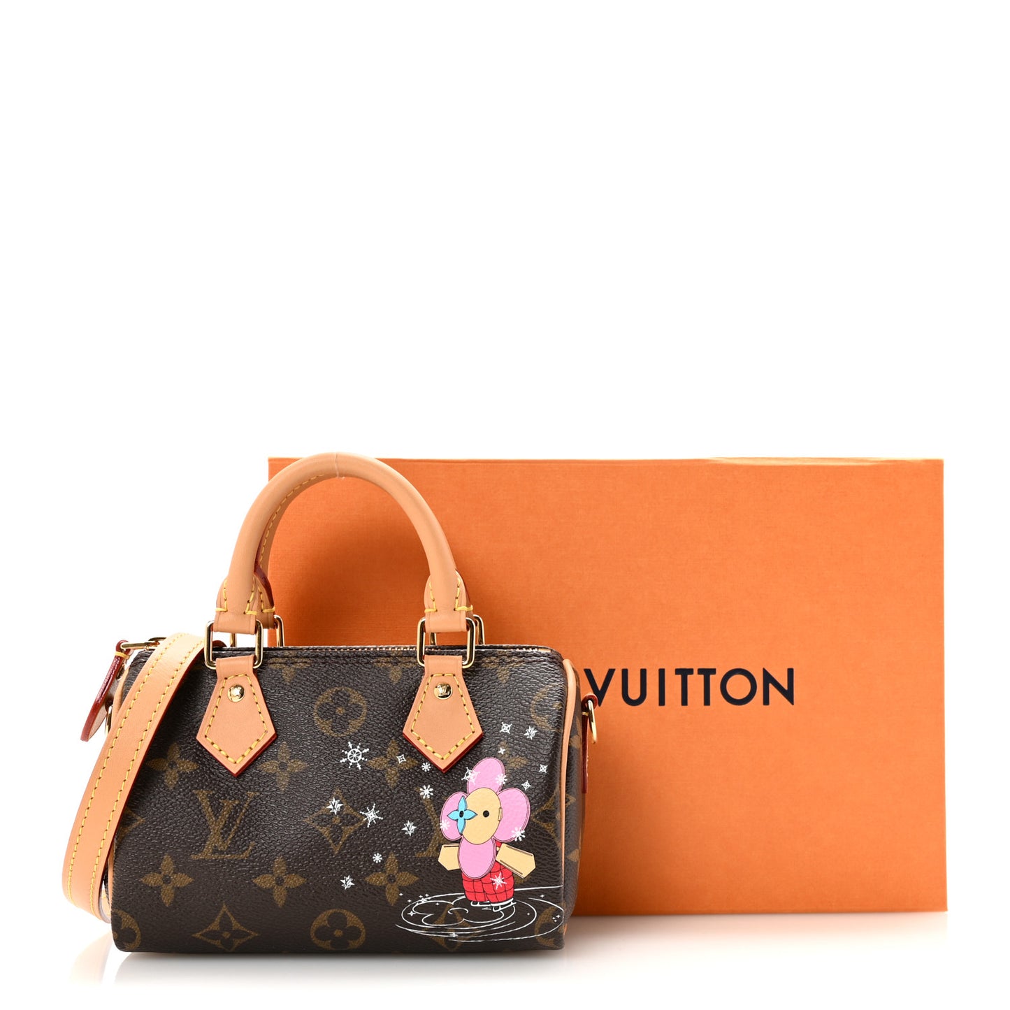 Monogram Vivienne Ice Skating Nano Speedy Bandouliere Pink