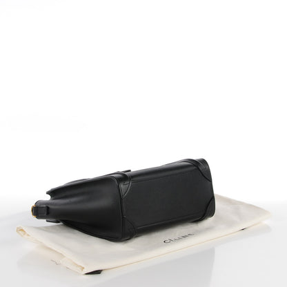 Celine Smooth Calfskin Nano Luggage Black 4 of 8