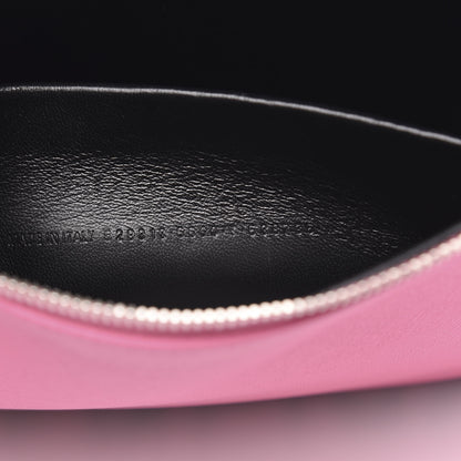 Balenciaga Signature Grained Calfskin Large Ville Zip Pouch Rose Bubblegum Black 7 of 9
