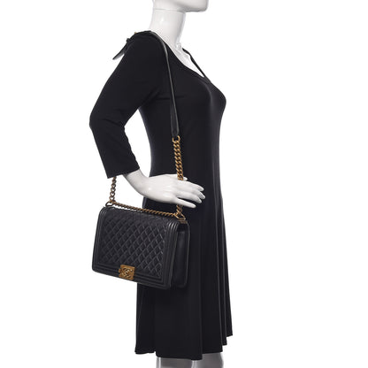 Chanel Lambskin Quilted New Medium Boy Flap Black 2 of 10