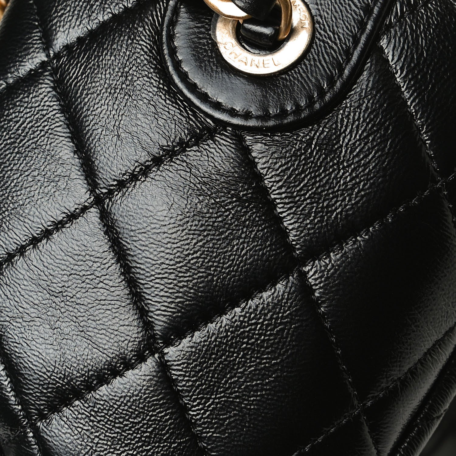 Chanel Shiny Lambskin Quilted Fashion Therapy Bowling Bag Black 20 of 25