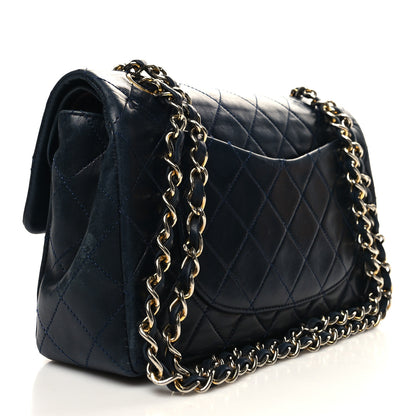 Chanel Lambskin Quilted Small Double Flap Navy 3 of 12