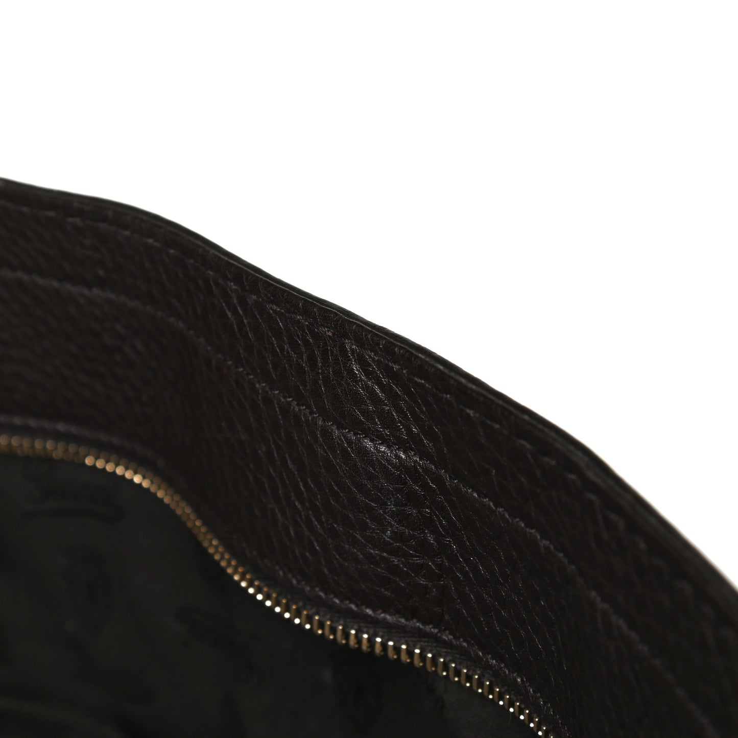 Calfskin Large Web Heritage Tote Dark Brown