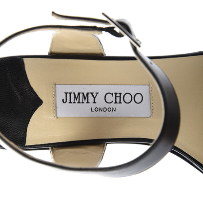 Jimmy Choo Calfskin Crystal Sandal Flats 37 Black 7 of 9