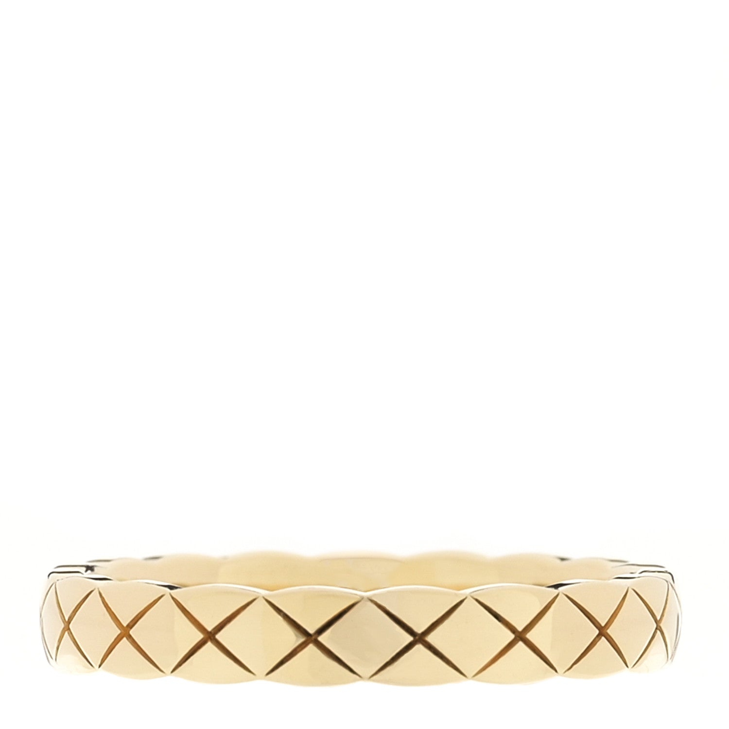 Chanel 18K Yellow Gold Mini Coco Crush Ring 55 7.25 3 of 5