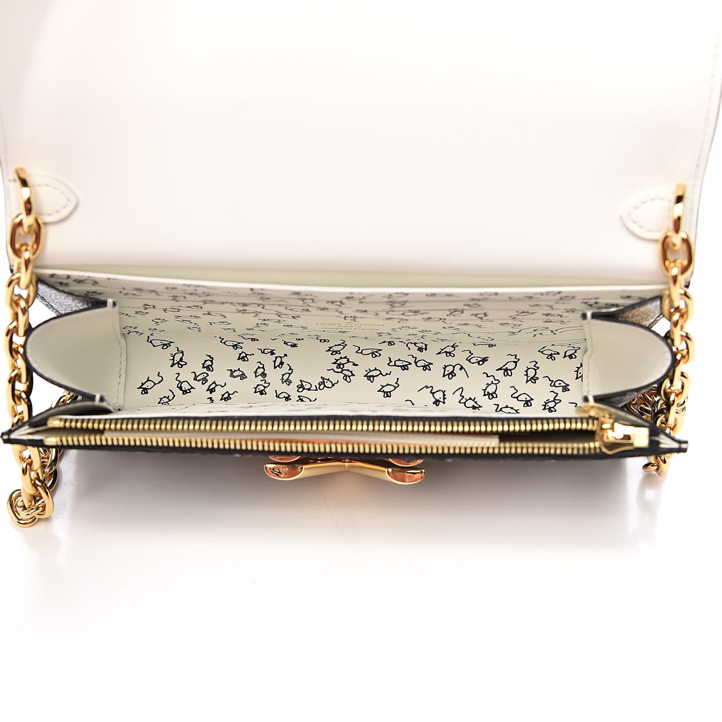 Catogram Twist Chain Wallet Black