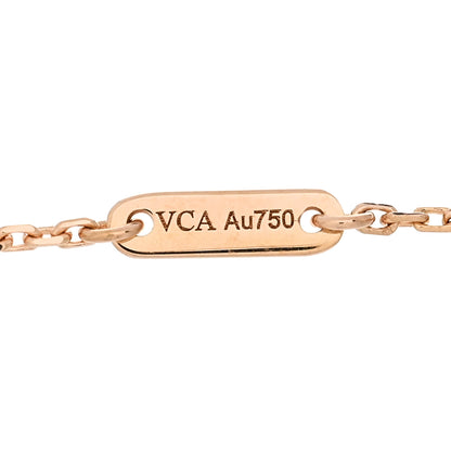 Van Cleef & Arpels 18K Rose Gold Carnelian Sweet Alhambra Bracelet 3 of 4