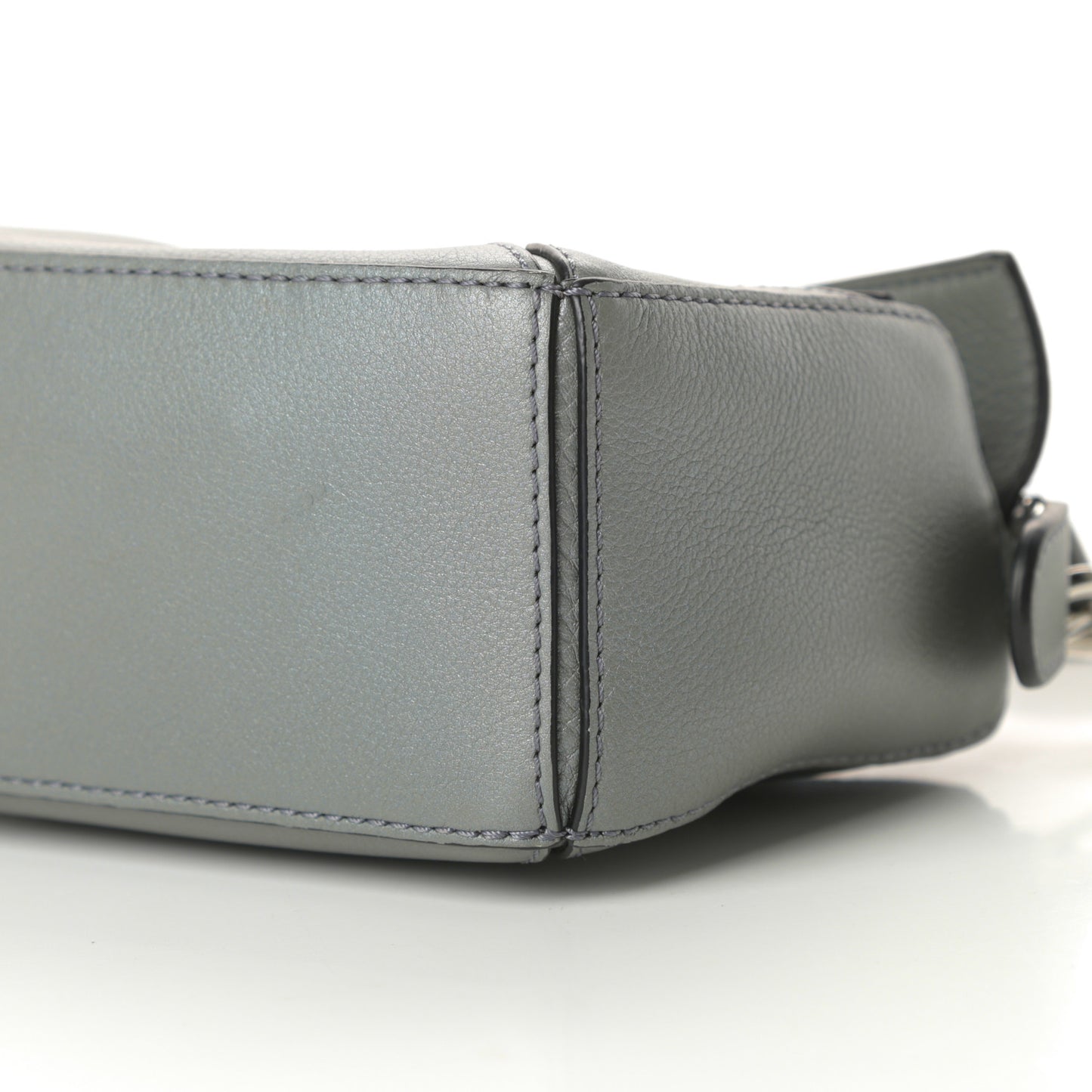 Metallic Calfskin Mini Puzzle Bag Gunmetal