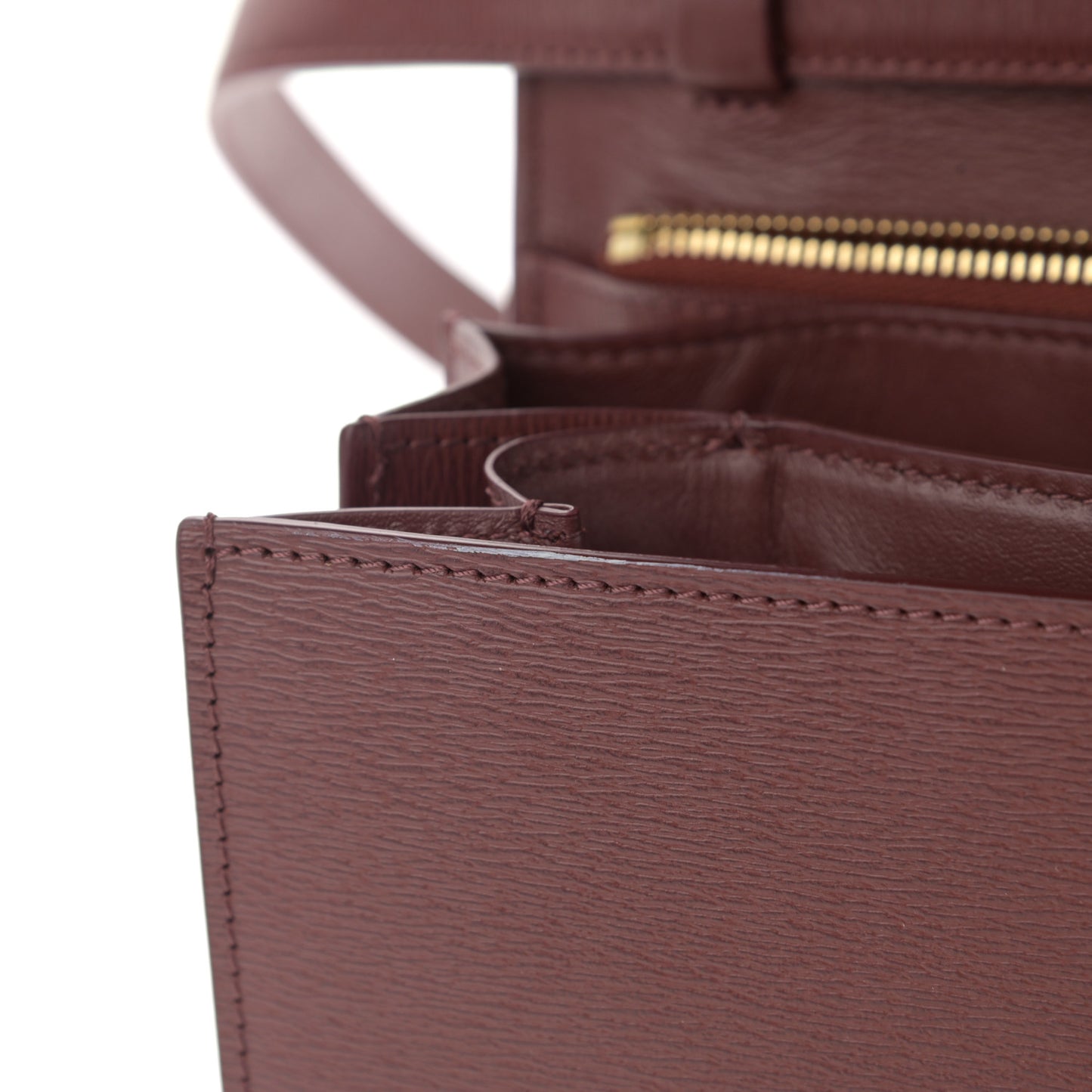 Liege Calfskin Medium Classic Box Flap Bag Burgundy