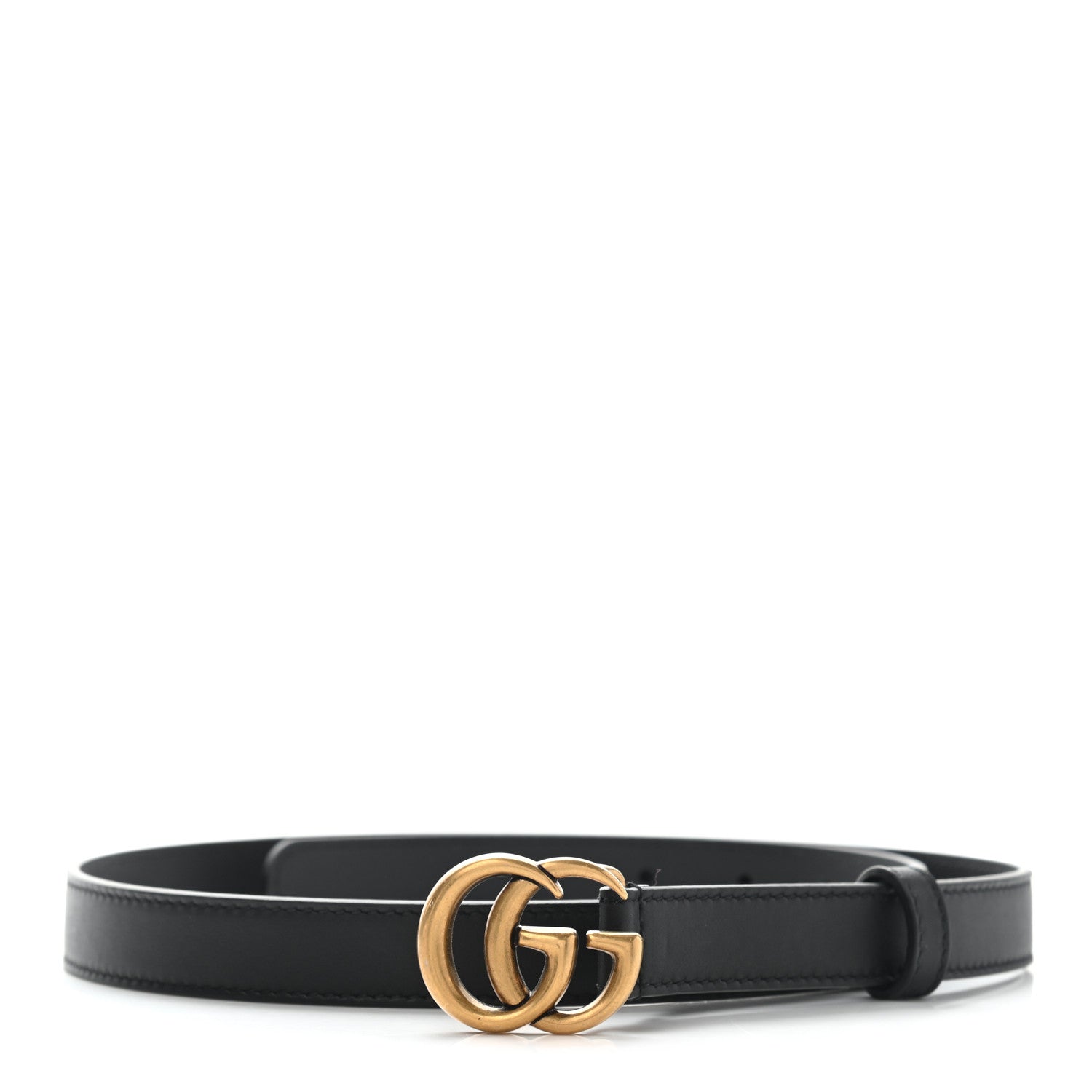 Gucci Calfskin Double G 20mm Belt 80 32 Black 1 of 7