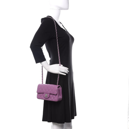 Chanel Lambskin Quilted Mini Rectangular Flap Purple 2 of 11