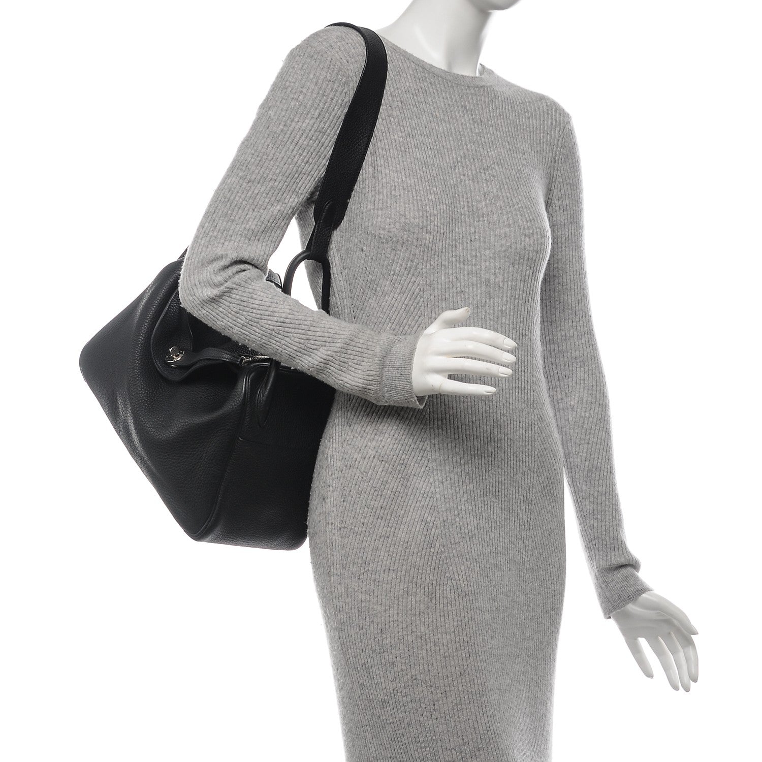 Hermes Taurillon Clemence Lindy 34 Black 2 of 11