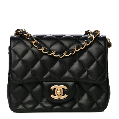Chanel Lambskin Quilted Mini Square Flap Black 1 of 12