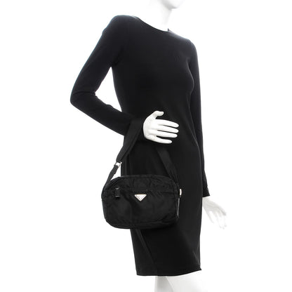 Prada Nylon Vela Small Shoulder Bag Black 3 of 10
