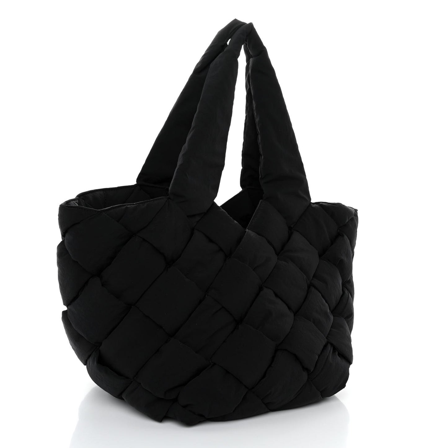 Nylon Intrecciato Padded Cassette Tote Thunder