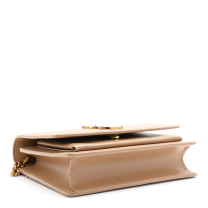 Saint Laurent Calfskin Monogram Sunset Chain Wallet Dark Toffee 4 of 11