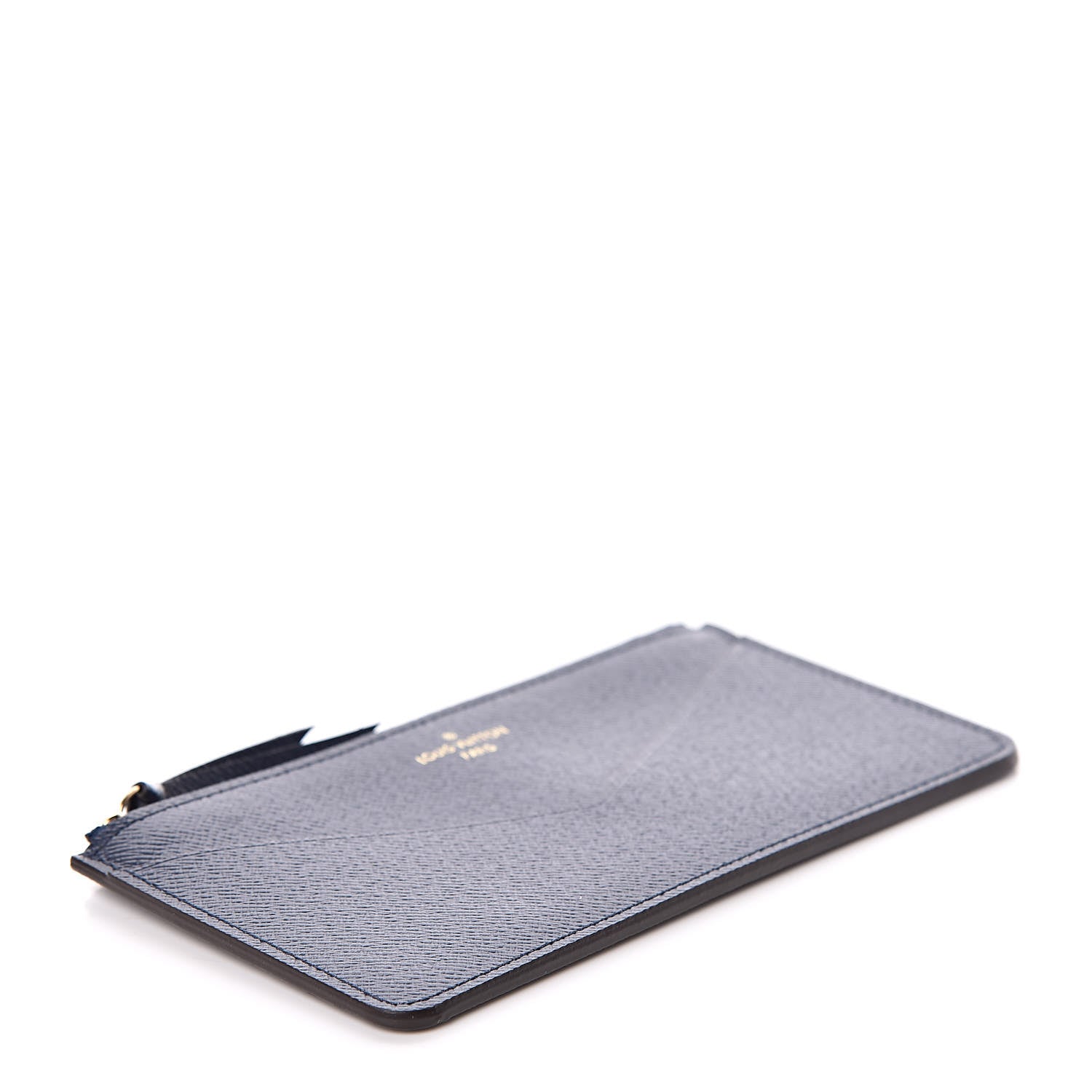 Louis Vuitton Calfskin Jeanne Wallet Zippered Insert Dark Blue 4 of 6