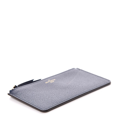 Louis Vuitton Calfskin Jeanne Wallet Zippered Insert Dark Blue 4 of 6