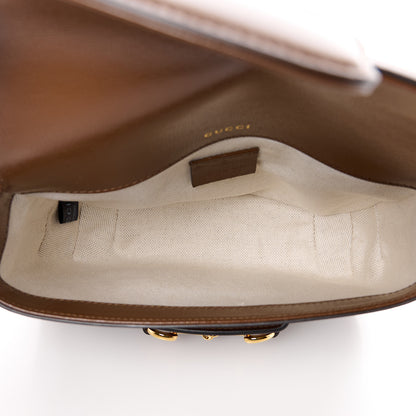 Gucci GG Supreme Monogram Web Mini Horsebit 1955 Shoulder Bag Beige Brown Sugar 5 of 13