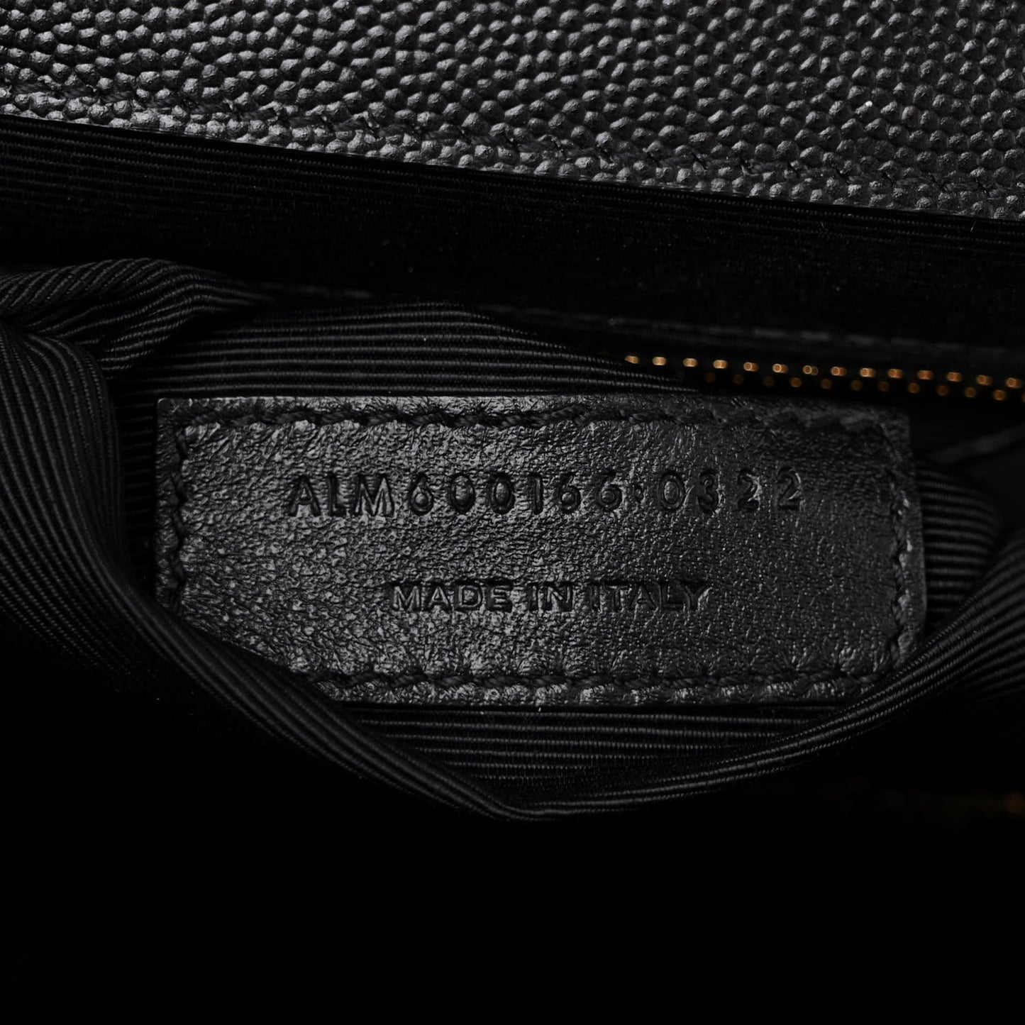 Grain De Poudre Textured Mixed Matelasse Large Triquilt Monogram Satchel Black