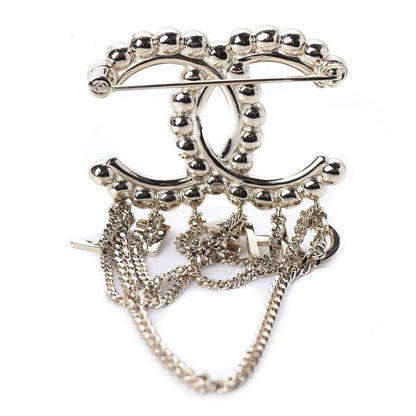 Chanel Metal Crystal Bow-tiful CC Chain Brooch Gold 3 of 4