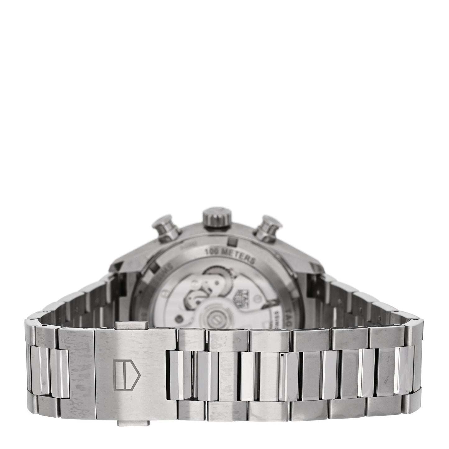 Stainless Steel 39mm Carrera Glass Box Chronograph Automatic Watch Black