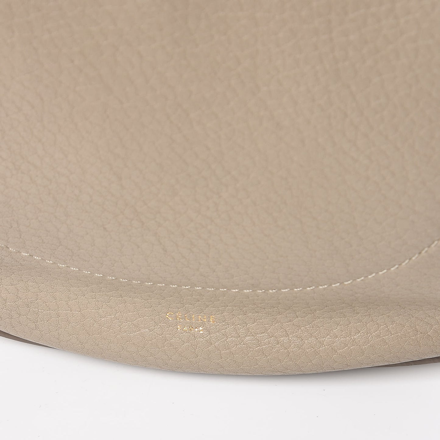 Crisped Calfskin Medium Hobo Light Taupe