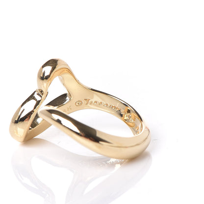 Tiffany 18K Yellow Gold Elsa Peretti Open Heart Ring 49 4.75 5 of 5