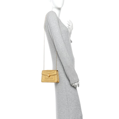 Bulgari Metallic Karung Serpenti Forever Crossbody Gold 2 of 10