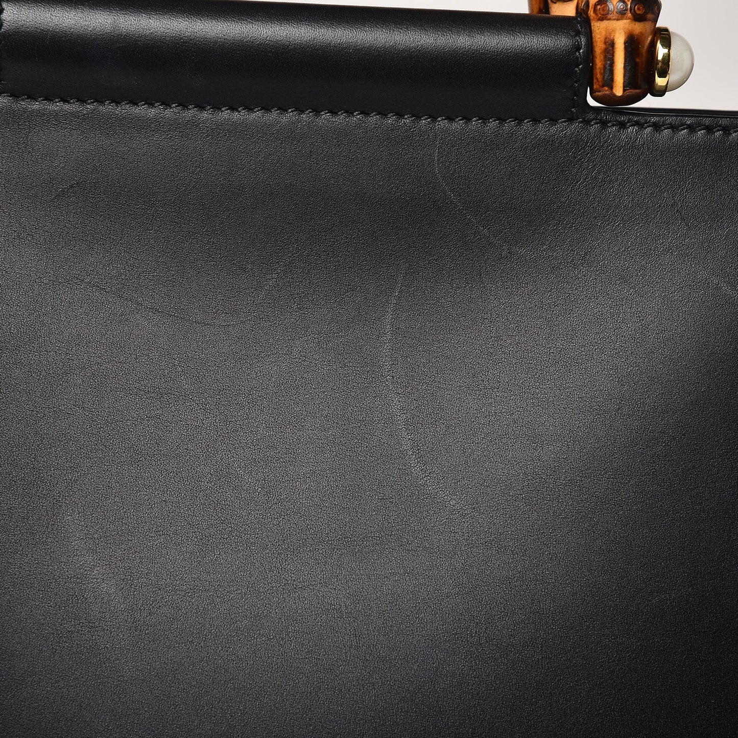 Nappa Bamboo Medium Nymphaea Top Handle Bag Black