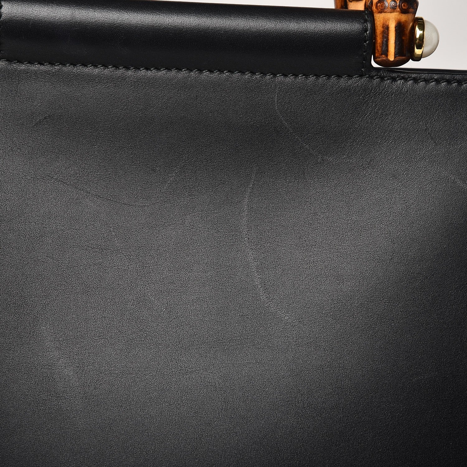 Gucci Nappa Bamboo Medium Nymphaea Top Handle Bag Black 11 of 14