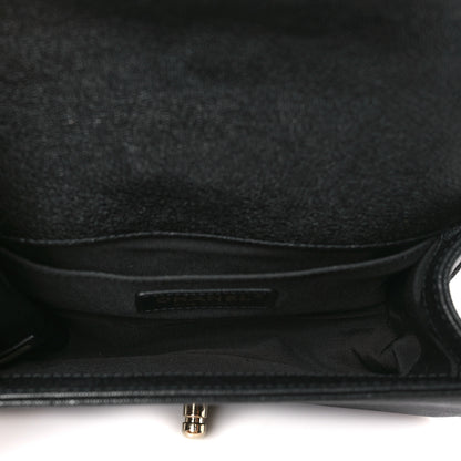 Chanel Iridescent Caviar Chevron Quilted Small Boy Flap Black 5 of 11