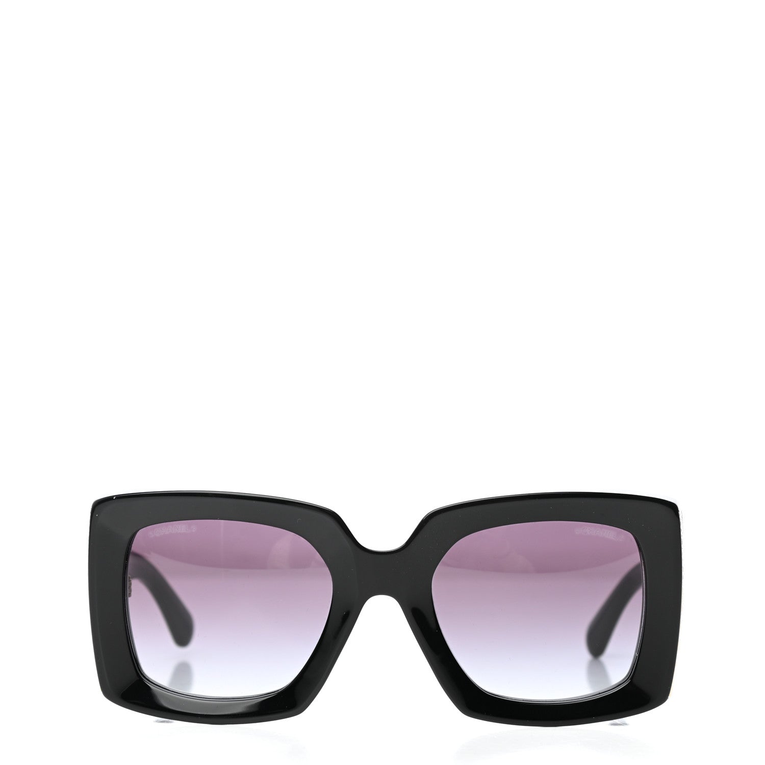 Chanel Acetate Rectangle Sunglasses 5435 Black 2 of 8