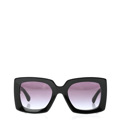Chanel Acetate Rectangle Sunglasses 5435 Black 2 of 8