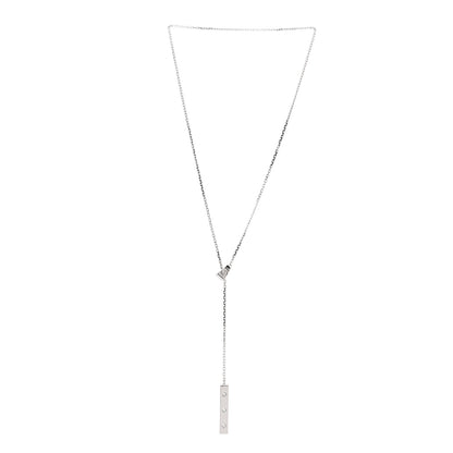 Cartier 18K White Gold Diamond LOVE Lariat Necklace 3 of 5